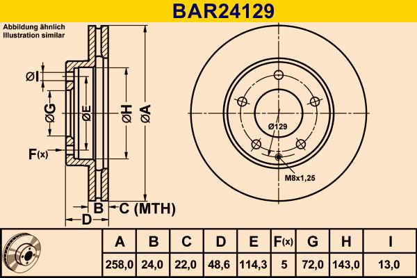 Barum BAR24129 - Bremžu diski www.autospares.lv