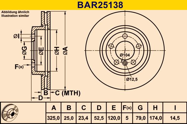 Barum BAR25138 - Bremžu diski www.autospares.lv