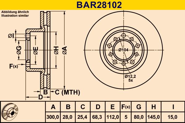 Barum BAR28102 - Bremžu diski www.autospares.lv