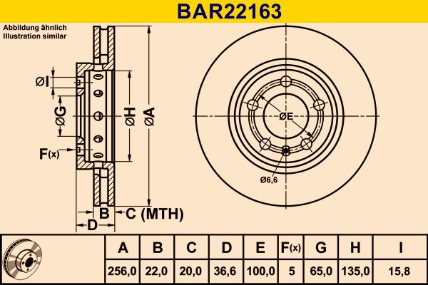 Barum BAR22163 - Bremžu diski www.autospares.lv