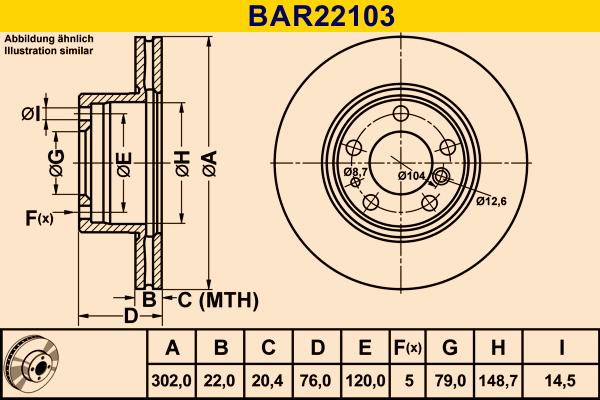 Barum BAR22103 - Bremžu diski www.autospares.lv