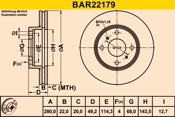 Barum BAR22179 - Bremžu diski www.autospares.lv