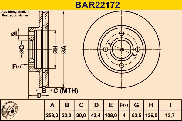 Barum BAR22172 - Bremžu diski www.autospares.lv