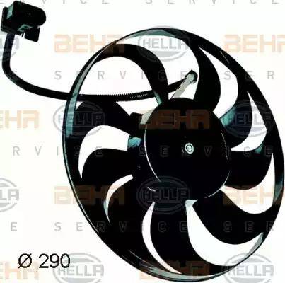 BEHR HELLA Service 8EW 351 043-311 - Ventilators, Motora dzesēšanas sistēma www.autospares.lv