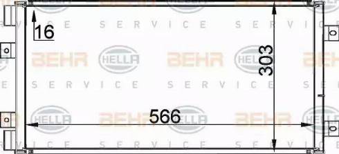 BEHR HELLA Service 8FC 351 300-741 - Kondensators, Gaisa kond. sistēma www.autospares.lv