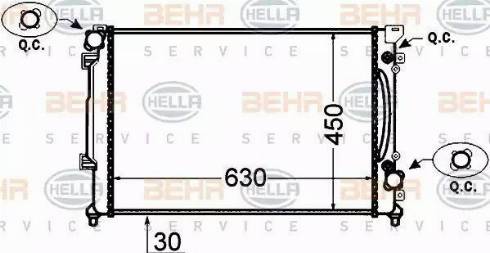 BEHR HELLA Service 8MK 376 766-231 - Radiators, Motora dzesēšanas sistēma www.autospares.lv