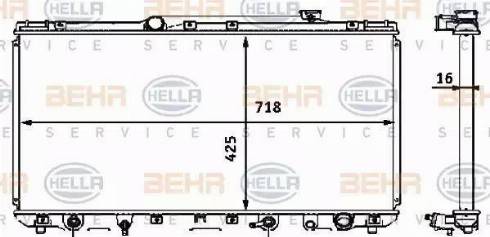 BEHR HELLA Service 8MK 376 708-361 - Radiators, Motora dzesēšanas sistēma www.autospares.lv