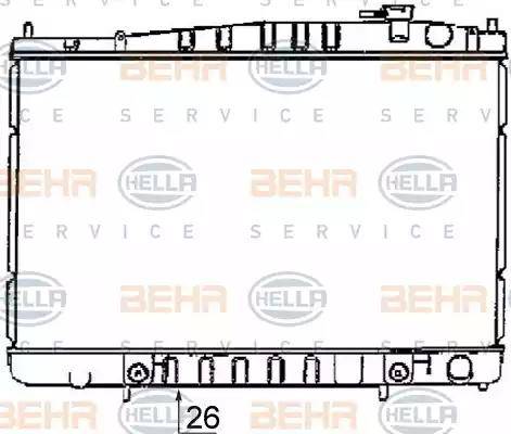 BEHR HELLA Service 8MK 376 726-521 - Radiators, Motora dzesēšanas sistēma www.autospares.lv