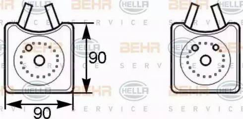 BEHR HELLA Service 8MO 376 778-001 - Eļļas radiators, Motoreļļa www.autospares.lv
