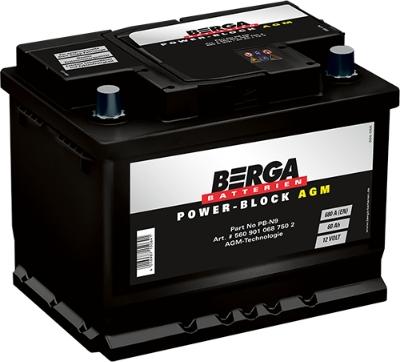 BERGA 5609010687502 - Startera akumulatoru baterija www.autospares.lv