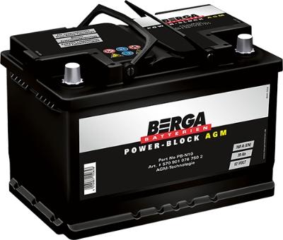 BERGA 5709010767502 - Startera akumulatoru baterija www.autospares.lv