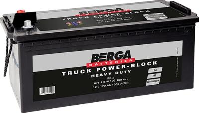 BERGA 670103100A792 - Startera akumulatoru baterija www.autospares.lv
