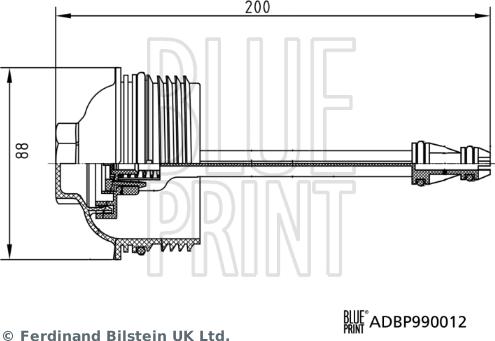 Blue Print ADBP990012 - Vāks, Eļļas filtra korpuss www.autospares.lv