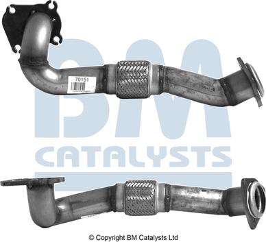 BM Catalysts BM70151 - Izplūdes caurule www.autospares.lv
