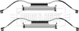 Borg & Beck BBK1281 - Piederumu komplekts, Disku bremžu uzlikas www.autospares.lv