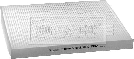 Borg & Beck BFC1002 - Filtrs, Salona telpas gaiss www.autospares.lv