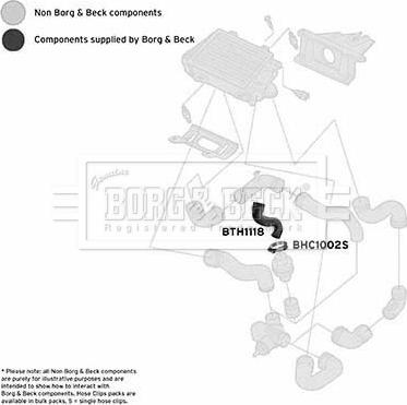 Borg & Beck BTH1118 - Pūtes sistēmas gaisa caurule www.autospares.lv