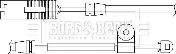 Borg & Beck BWL3027 - Indikators, Bremžu uzliku nodilums www.autospares.lv