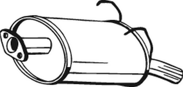 Bosal 163-197 - Izplūdes gāzu trokšņa slāpētājs (pēdējais) www.autospares.lv