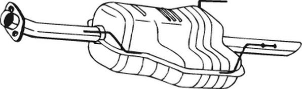Bosal 185-155 - Izplūdes gāzu trokšņa slāpētājs (pēdējais) www.autospares.lv