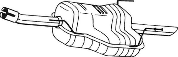 Bosal 185-167 - Izplūdes gāzu trokšņa slāpētājs (pēdējais) www.autospares.lv