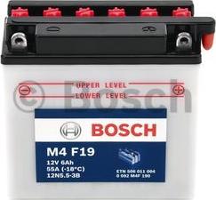 BOSCH 0 092 M4F 190 - Startera akumulatoru baterija www.autospares.lv