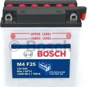 BOSCH 0 092 M4F 250 - Startera akumulatoru baterija www.autospares.lv