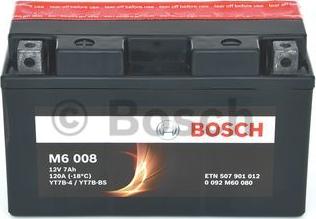 BOSCH 0 092 M60 080 - Startera akumulatoru baterija www.autospares.lv