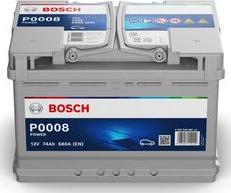 BOSCH 0 092 P00 080 - Startera akumulatoru baterija www.autospares.lv