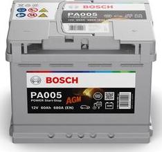 BOSCH 0 092 PA0 050 - Startera akumulatoru baterija www.autospares.lv