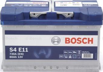 BOSCH 0 092 S4E 110 - Startera akumulatoru baterija www.autospares.lv