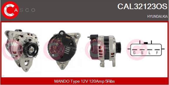 Casco CAL32123OS - Ģenerators www.autospares.lv