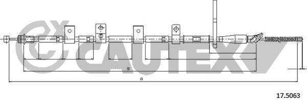 Cautex 708106 - Trose, Stāvbremžu sistēma www.autospares.lv