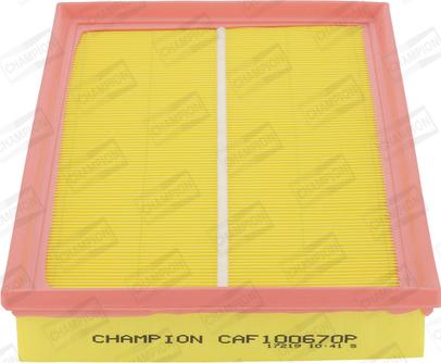 Champion CAF100670P - Gaisa filtrs www.autospares.lv