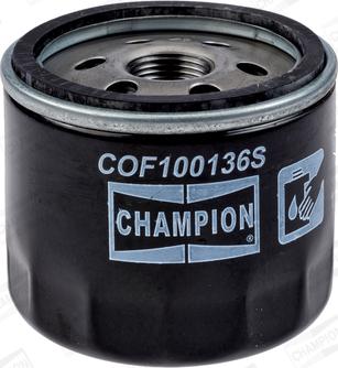 Champion COF100136S - Eļļas filtrs www.autospares.lv
