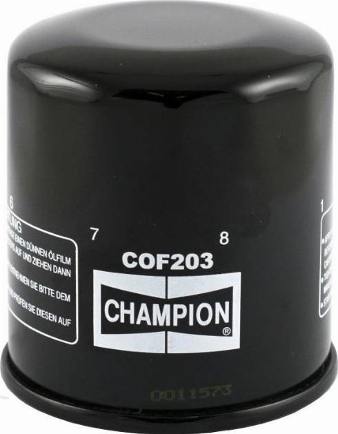 Champion COF203 - Eļļas filtrs www.autospares.lv