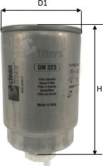 Clean Filters DN 323 - Degvielas filtrs www.autospares.lv