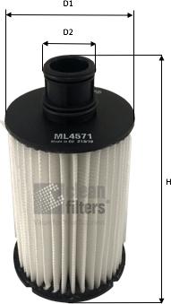 Clean Filters ML4571 - Eļļas filtrs www.autospares.lv