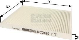 Clean Filters NC2420 - Filtrs, Salona telpas gaiss www.autospares.lv