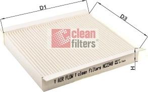 Clean Filters NC2348 - Filtrs, Salona telpas gaiss www.autospares.lv