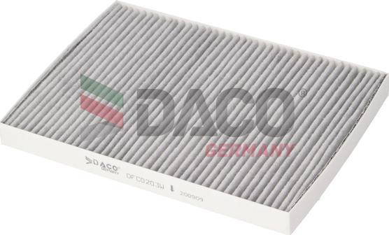 DACO Germany DFC0203W - Filtrs, Salona telpas gaiss www.autospares.lv
