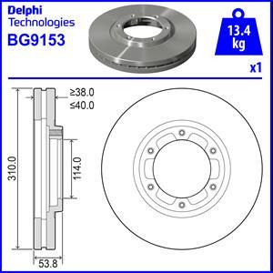 Delphi BG9153 - Bremžu diski www.autospares.lv