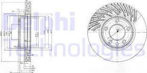 Delphi BG9773 - Bremžu diski www.autospares.lv