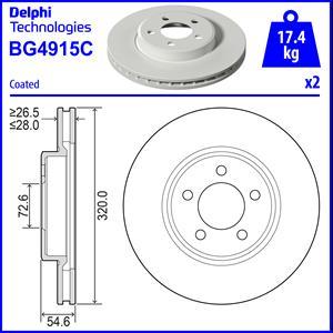 Delphi BG4915C - Bremžu diski www.autospares.lv