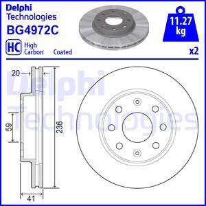 Delphi BG4972C - Bremžu diski www.autospares.lv