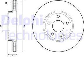 Delphi BG4646C - Bremžu diski www.autospares.lv