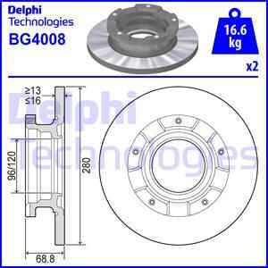 Delphi BG4008 - Bremžu diski www.autospares.lv