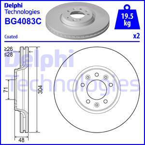 Delphi BG4083C - Bremžu diski www.autospares.lv