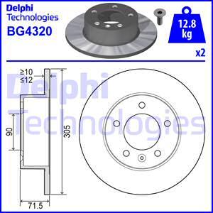 Delphi BG4320 - Bremžu diski www.autospares.lv