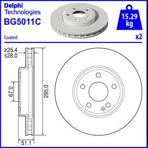 Delphi BG5011C - Bremžu diski www.autospares.lv